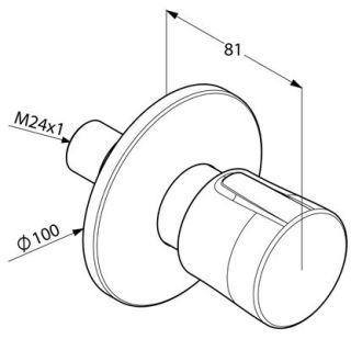 Переключатель на два положения Kludi Balance для душа хром 528470575